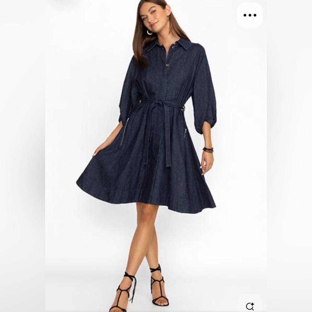 Johnny Was Denim Midi Dress